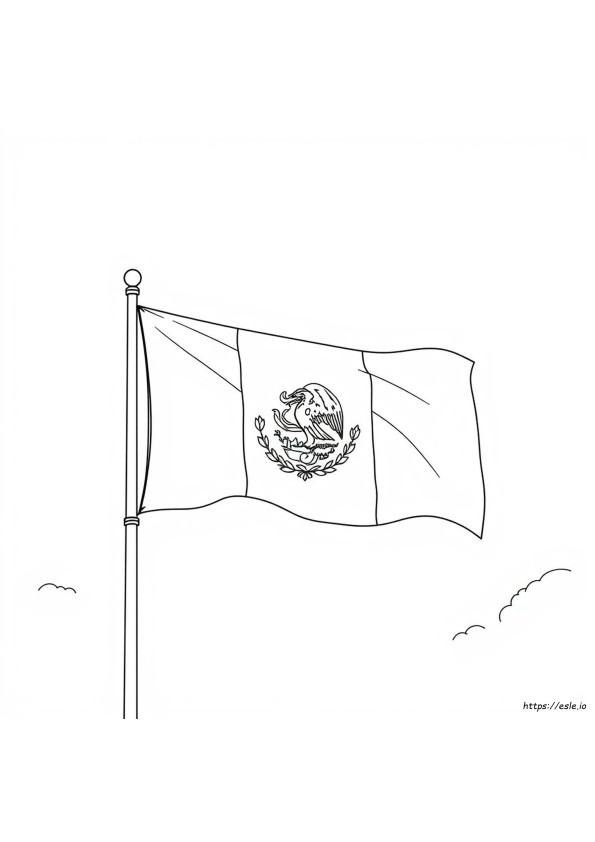Mexicaanse Vlag Kleurplaat