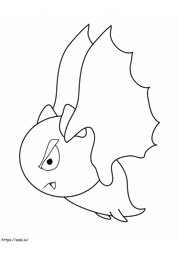 Murciélago vampiro de dibujos animados para colorear