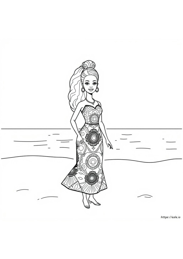 Páginas Para Colorear De Barbie Afroamericana