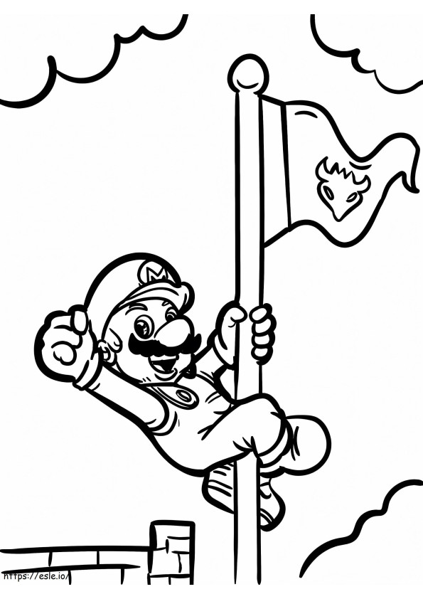 Coloriage Mario gagne à imprimer dessin