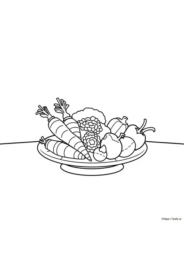 Coloring Vegetables Worksheets For Kindergarten