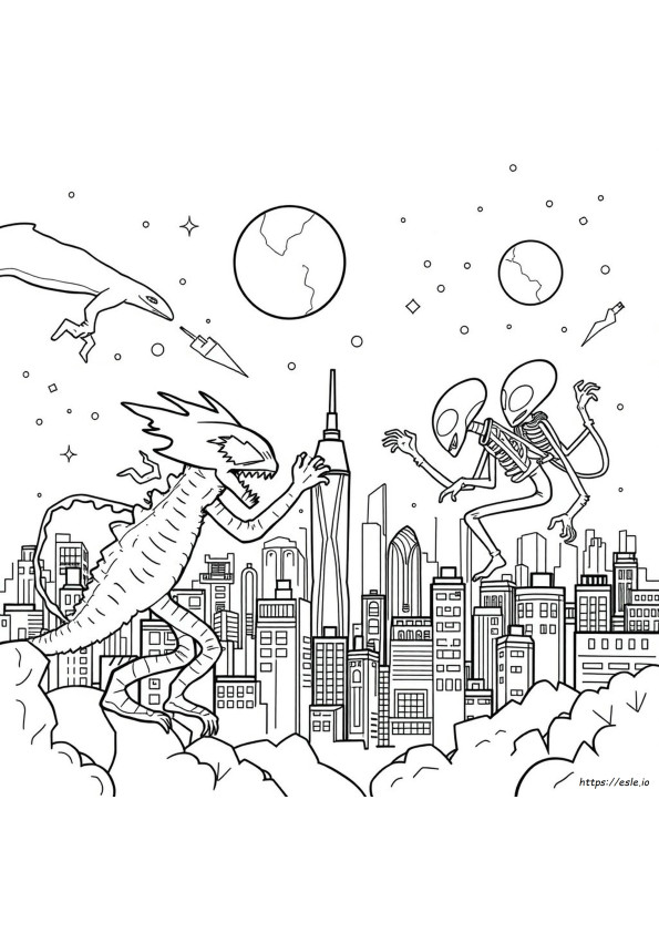 Coloring Pages Of Monsters Vs Aliens