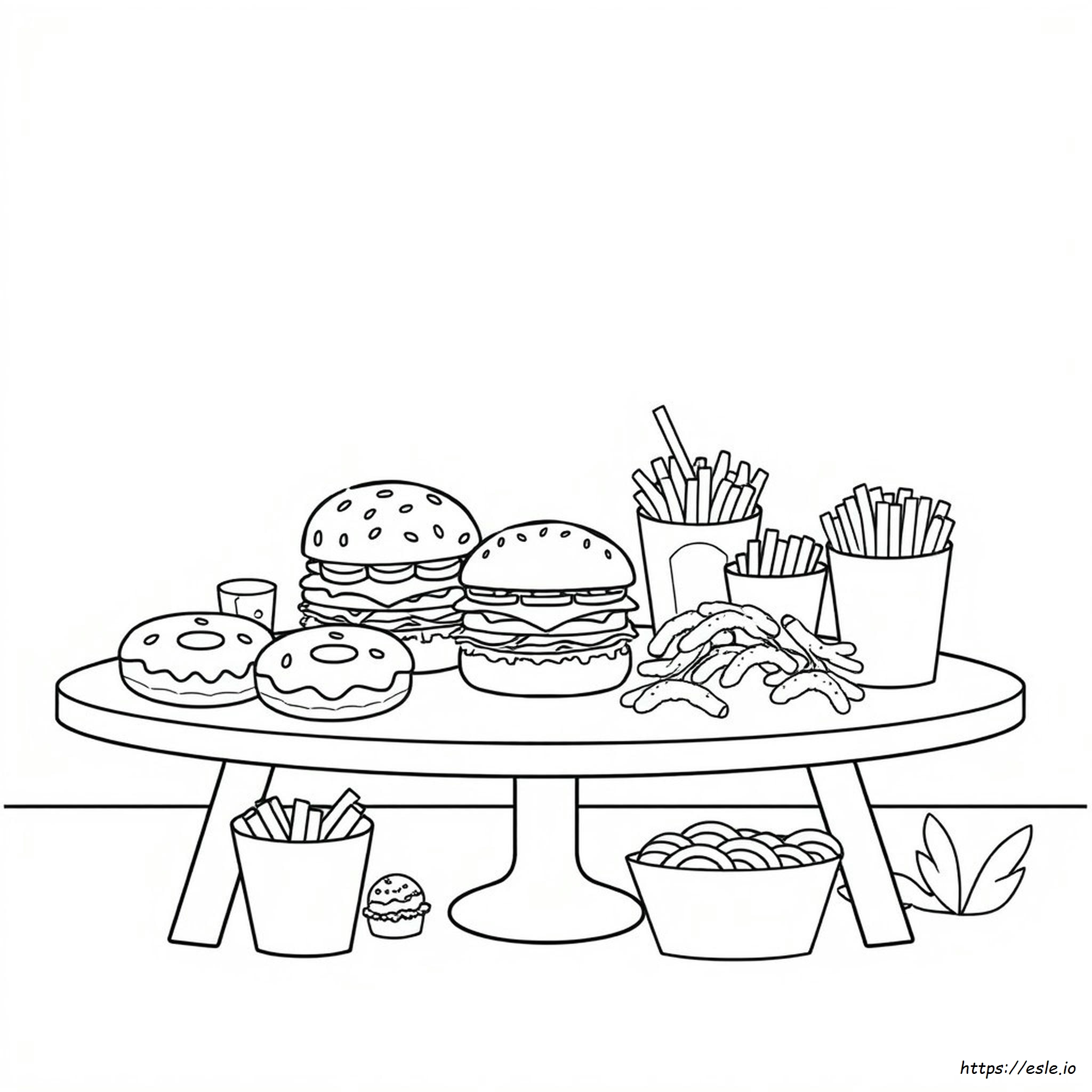 Junk Food Coloring Pages