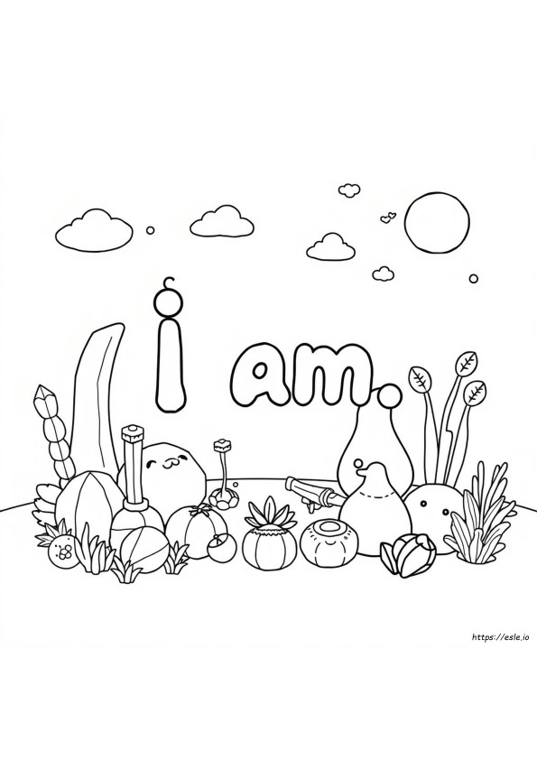 I Am Coloring Page