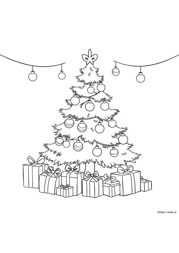 Christmas Tree Ornaments Coloring Pages