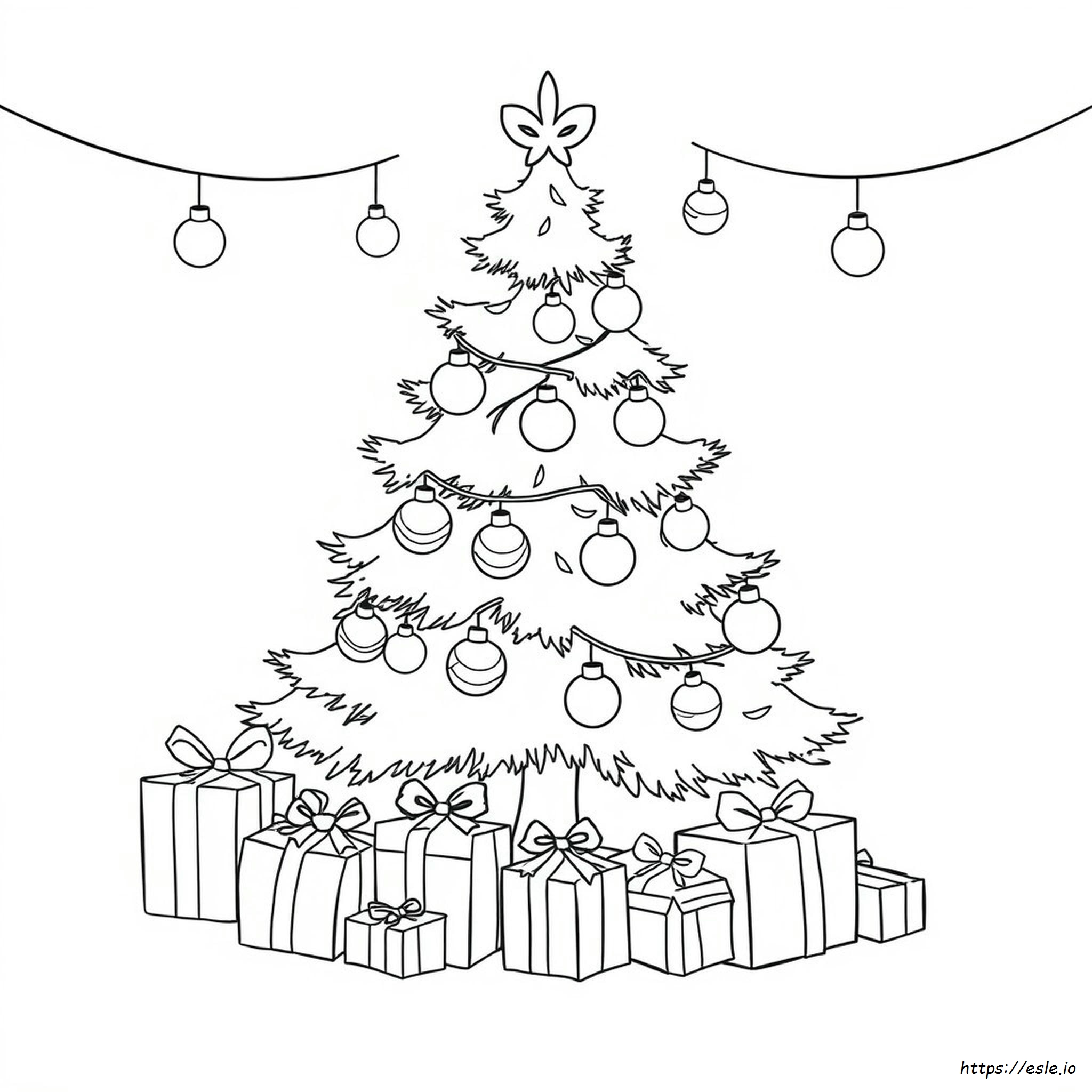 クリスマスの飾り 塗り絵 無料