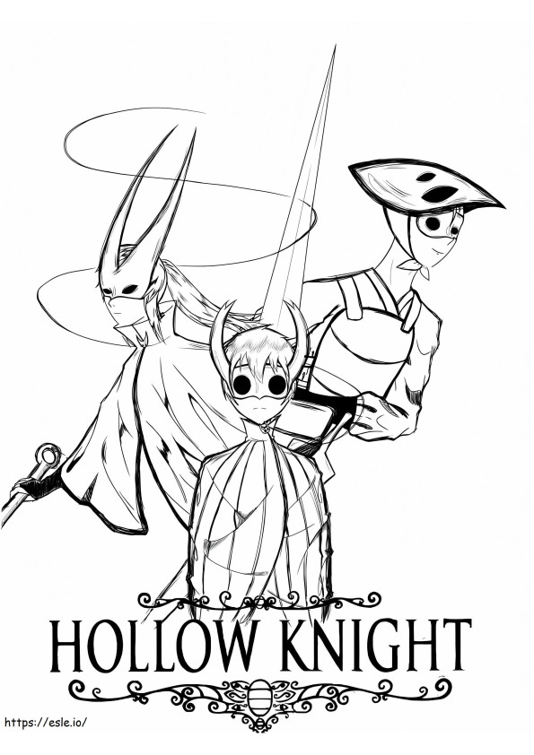 Hollow Knight Sketch värityskuva