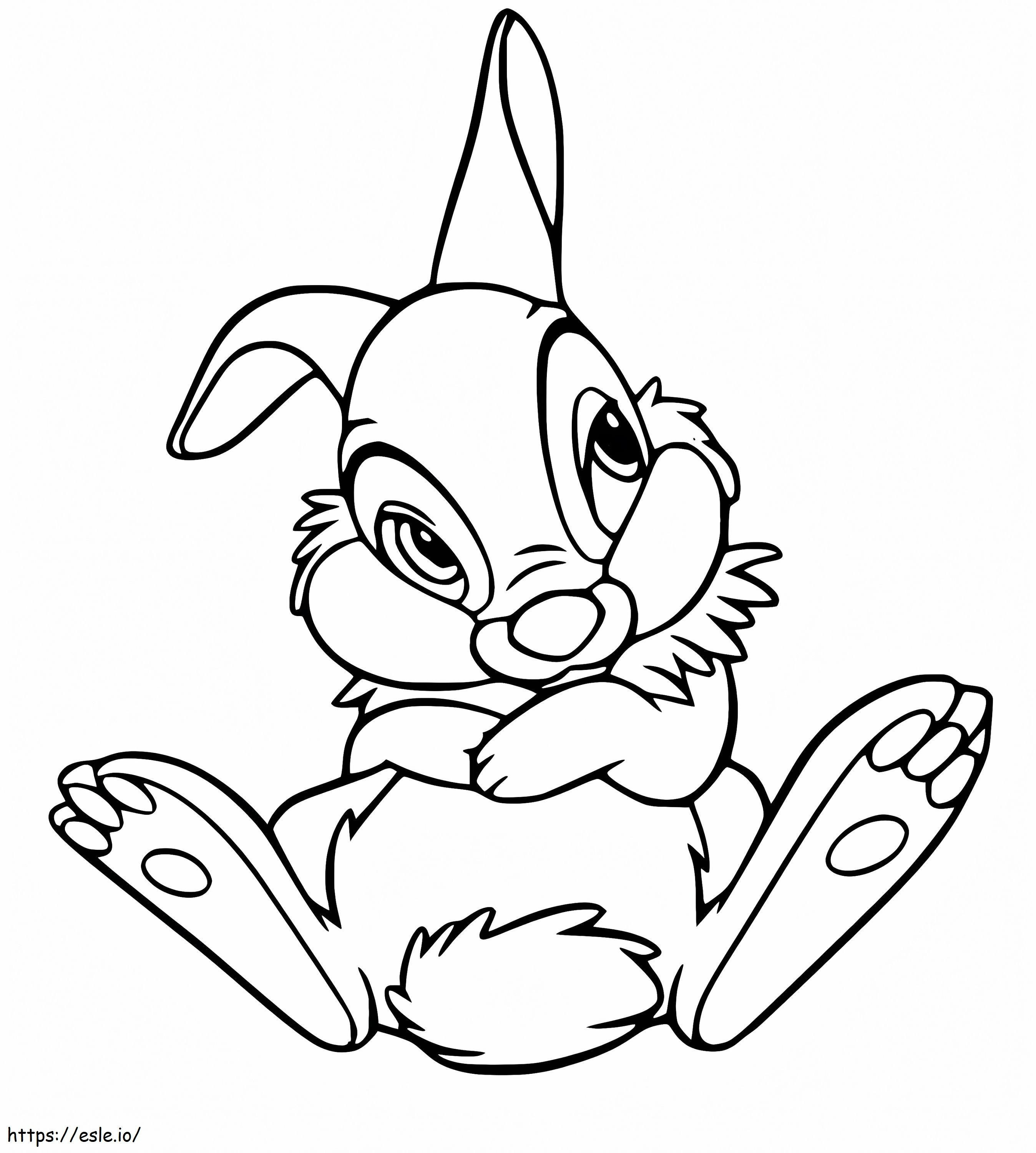Coloriage Adorable lapin panpan à imprimer dessin
