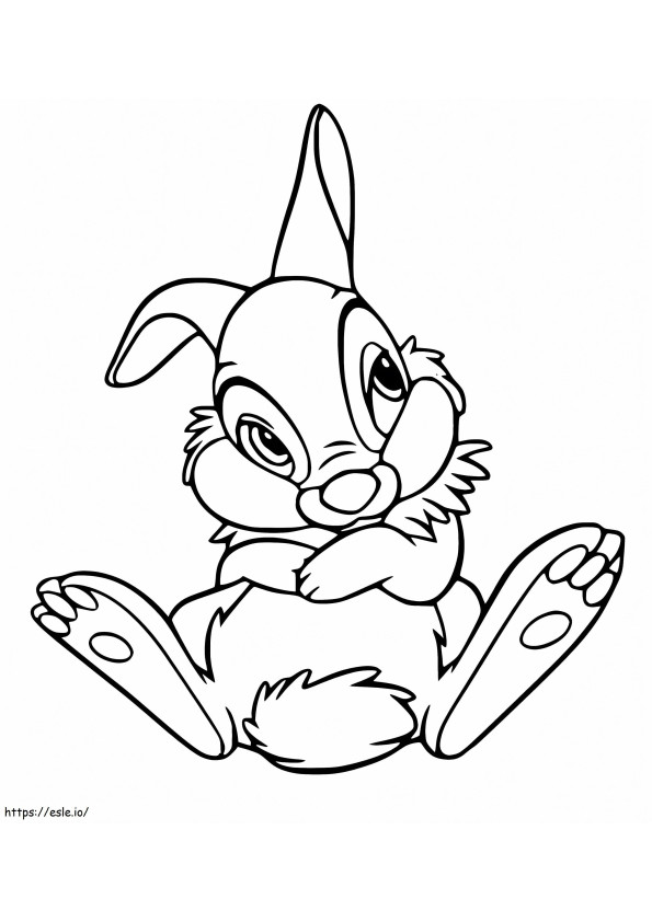 Adorable Thumper Rabbit coloring page
