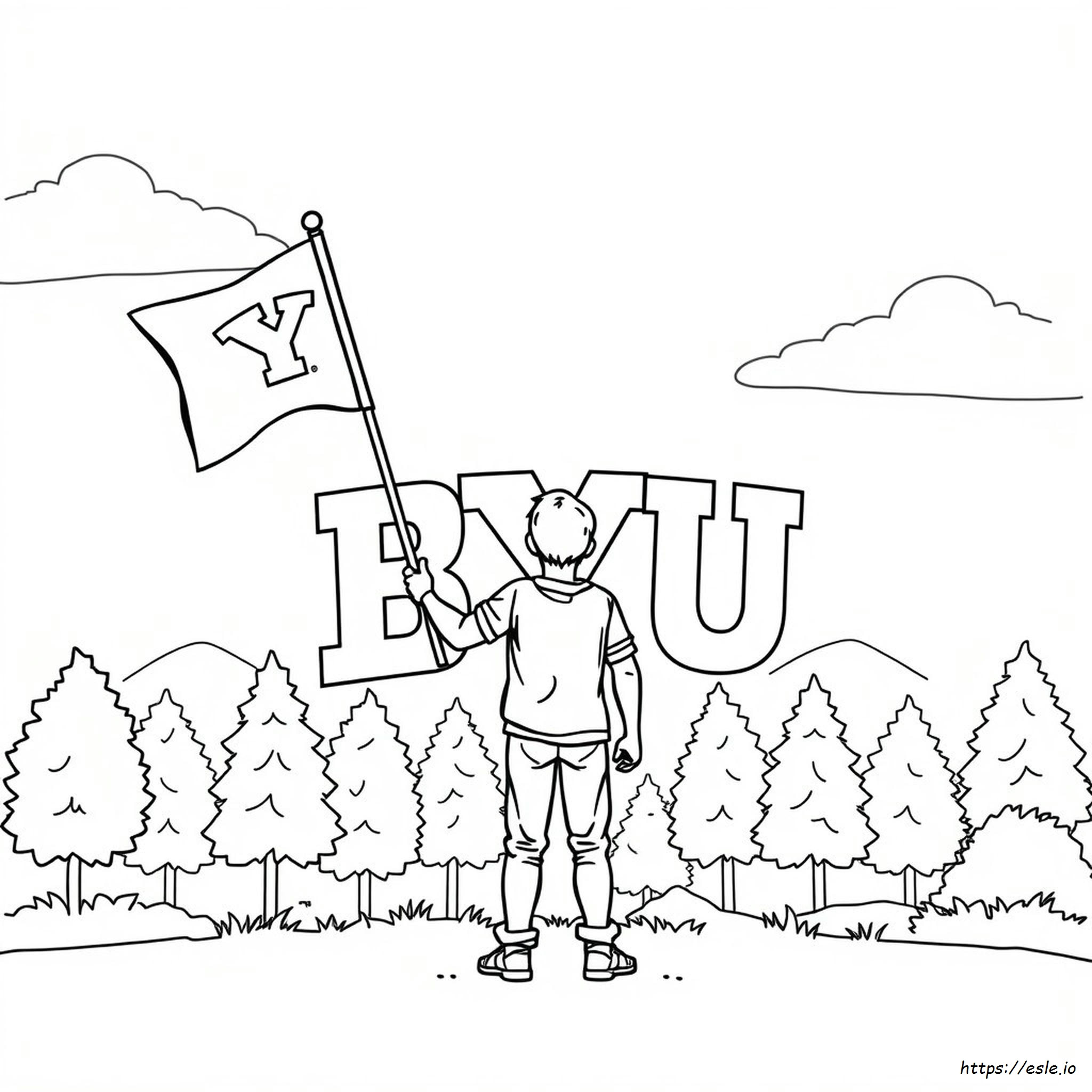 Divertido Byu Para Colorear