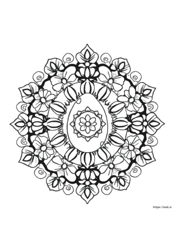 Húsvéti Mandala Színező