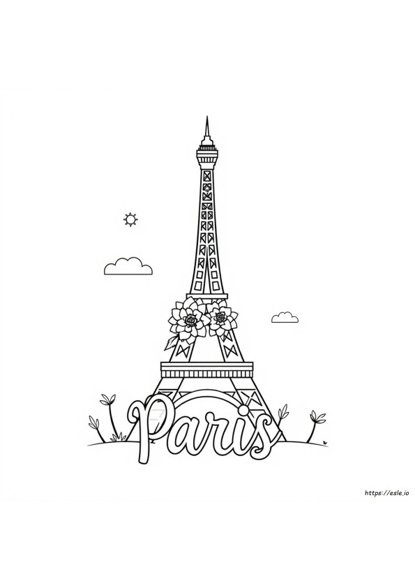 Cute Paris Coloring Book