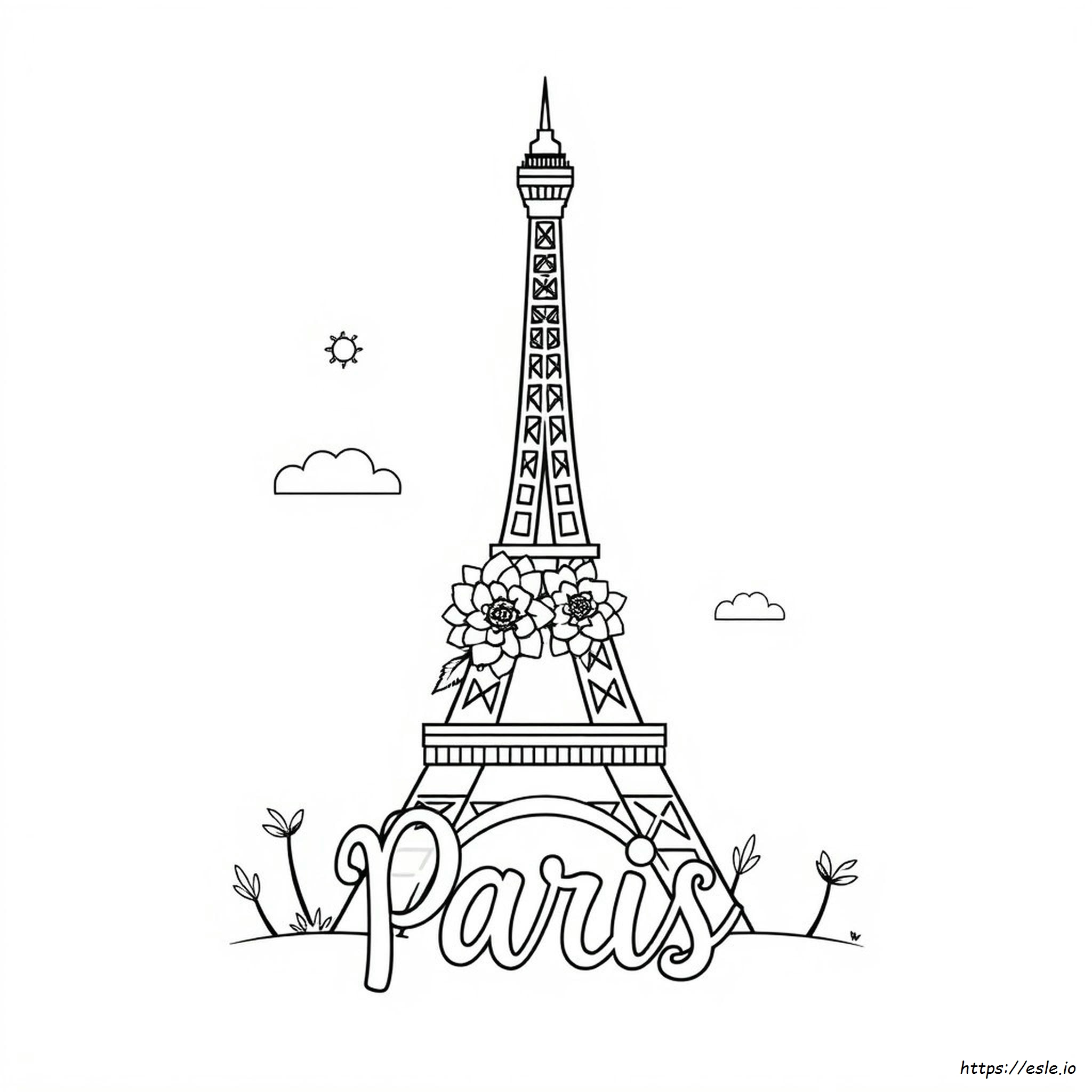 Cute Paris Coloring Book