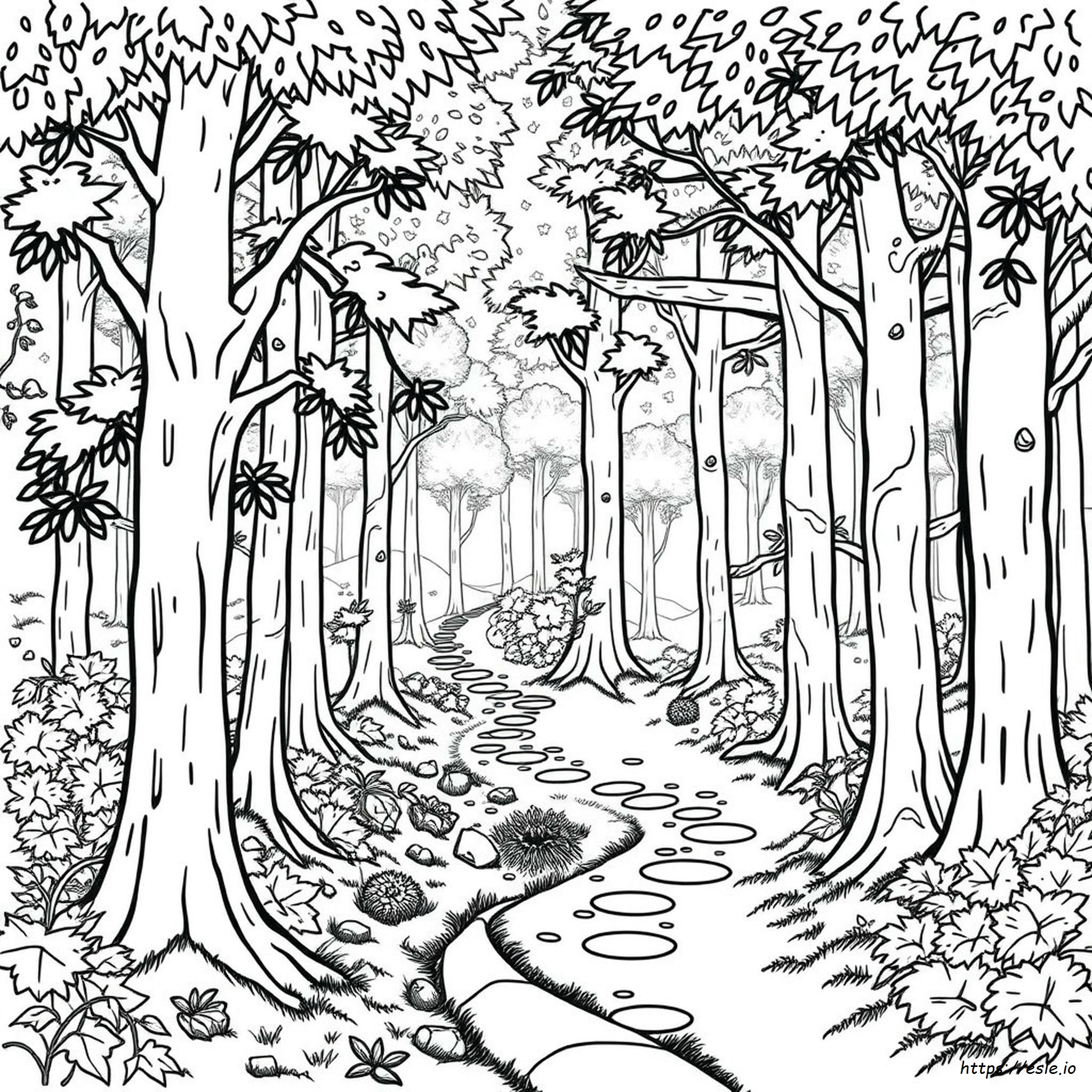 Beautiful Forest Coloring Pages For Adults