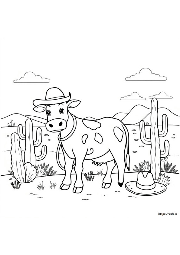 Cowgirl Colouring In