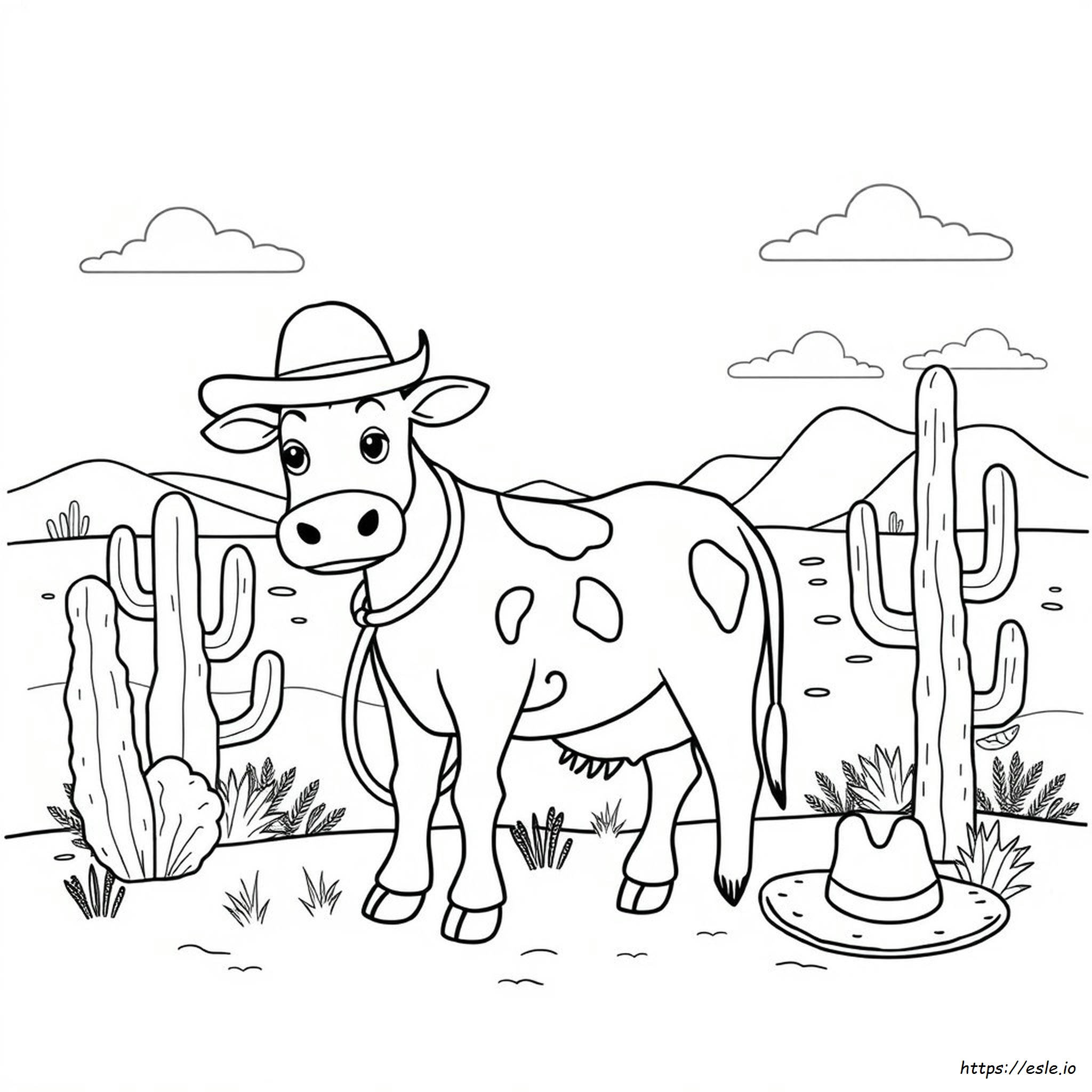 Cowgirl Colouring In