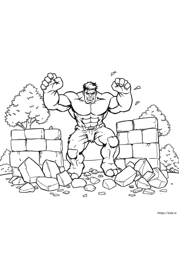 Hulk Aplasta Páginas Para Colorear