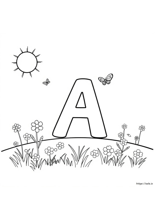 Capital Letter A Coloring Page