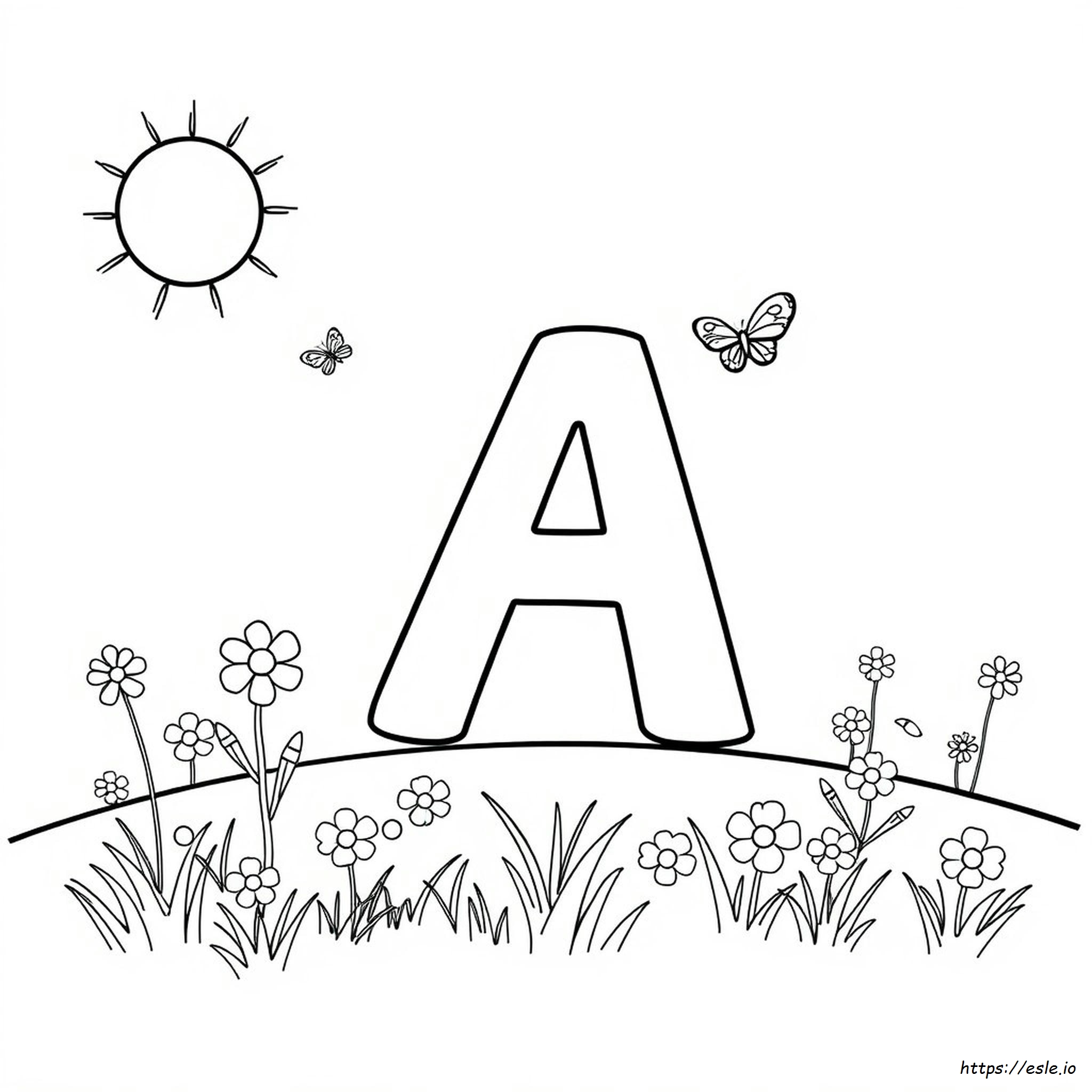 Capital Letter A Coloring Page