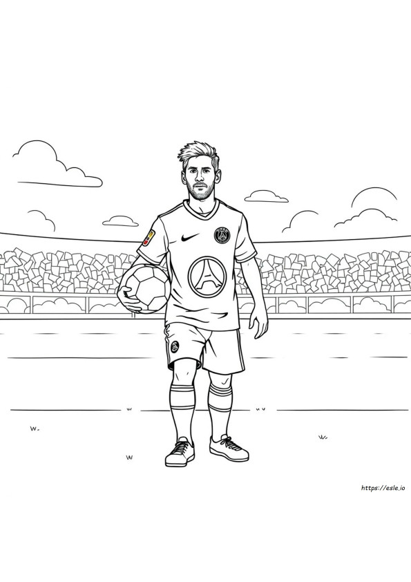 Messi Ausmalbilder Psg