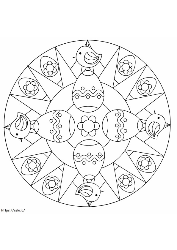 Mandala Easter coloring page