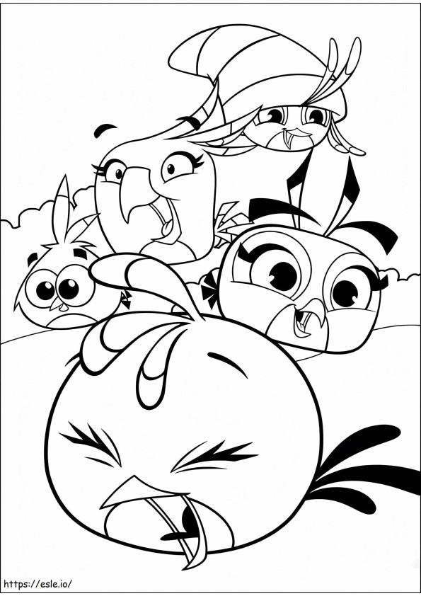 Angry Birds Stella coloring page