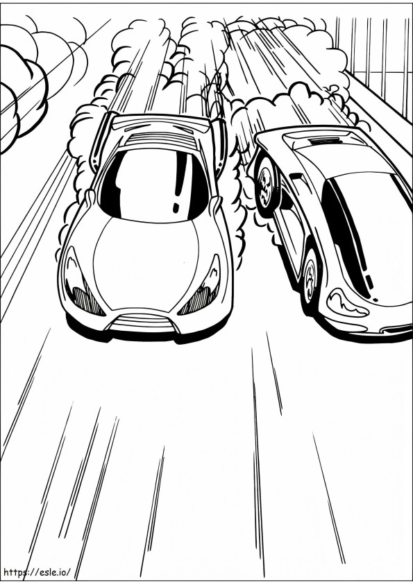 Hot Wheels 18 coloring page