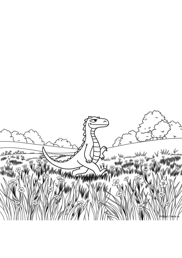 Desene De Colorat Cu Un Dragon