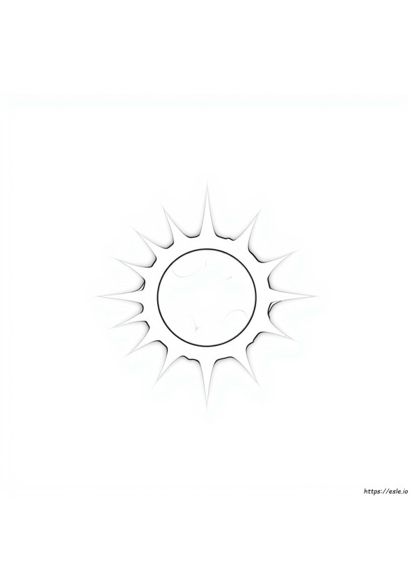 Coloriage Éclipse Solaire