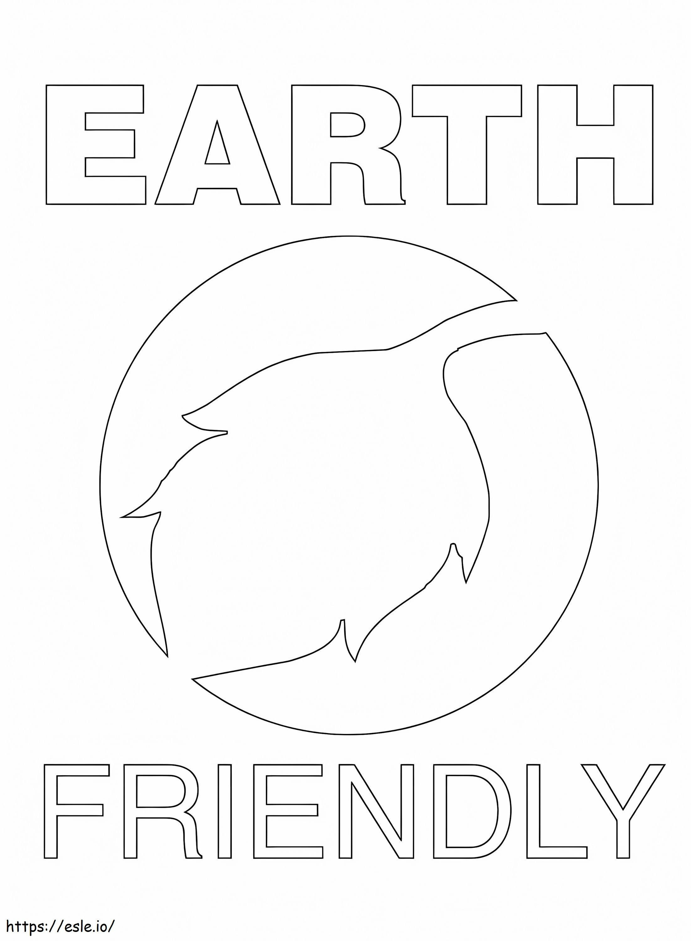 Earth Friendly -merkki värityskuva