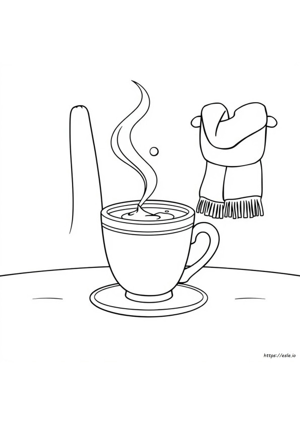 Heißer Kakao Tasse Ausmalbilder