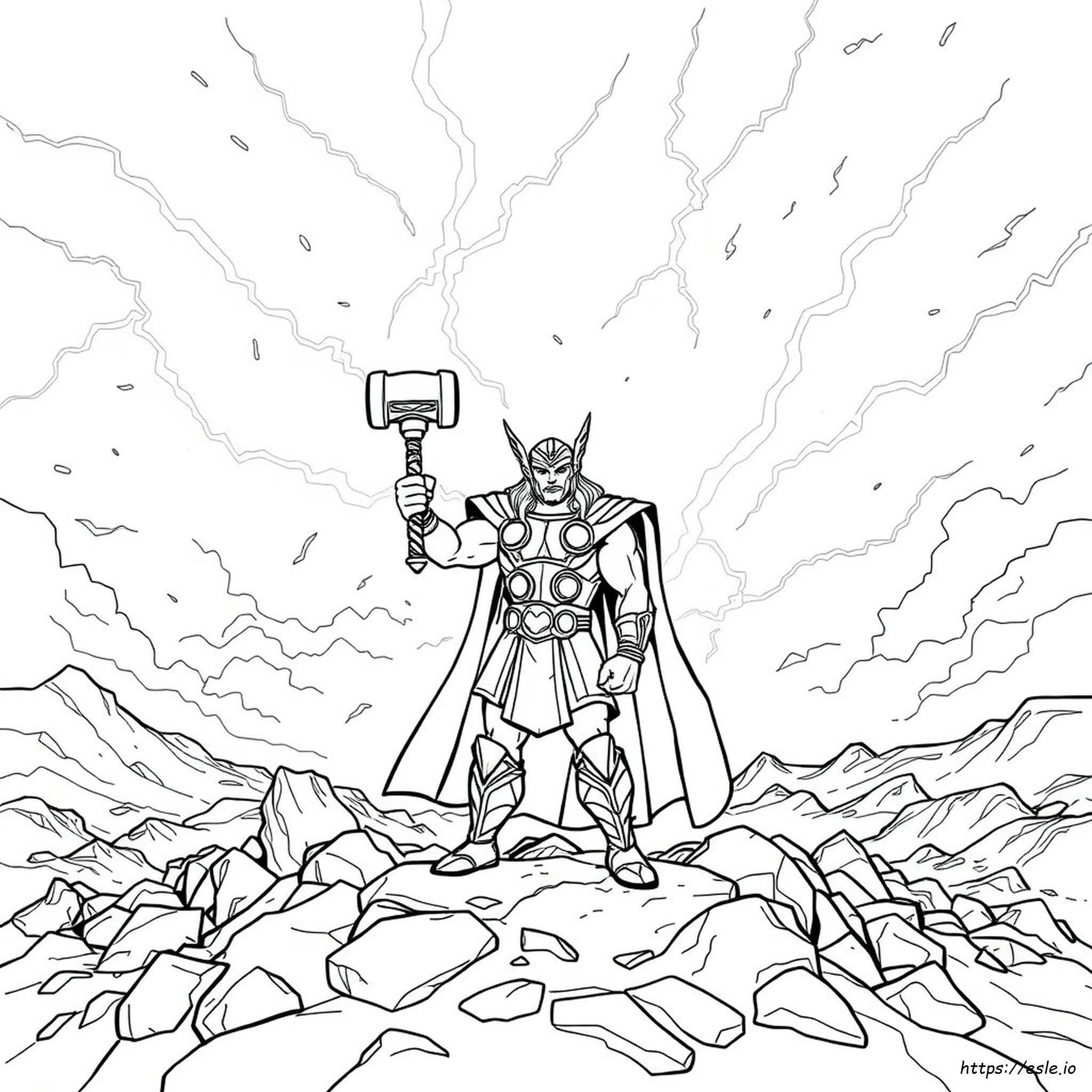 Disegni Da Colorare Di Thor Della Marvel