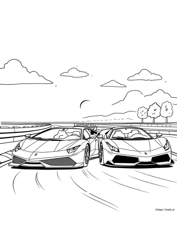 Lamborghini Ferrari Kleurplaten
