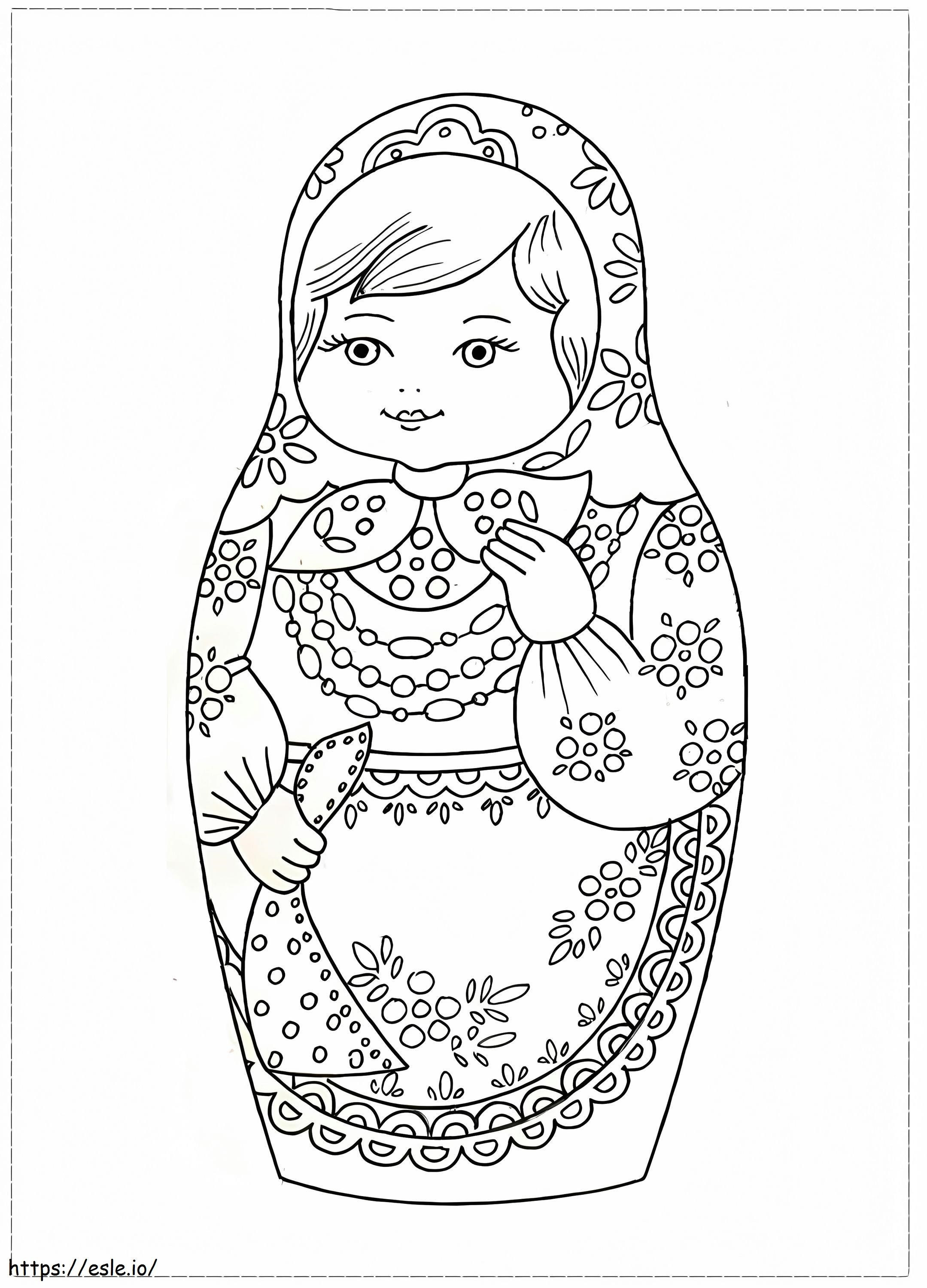 Russian Doll Matryoshka 11 coloring page
