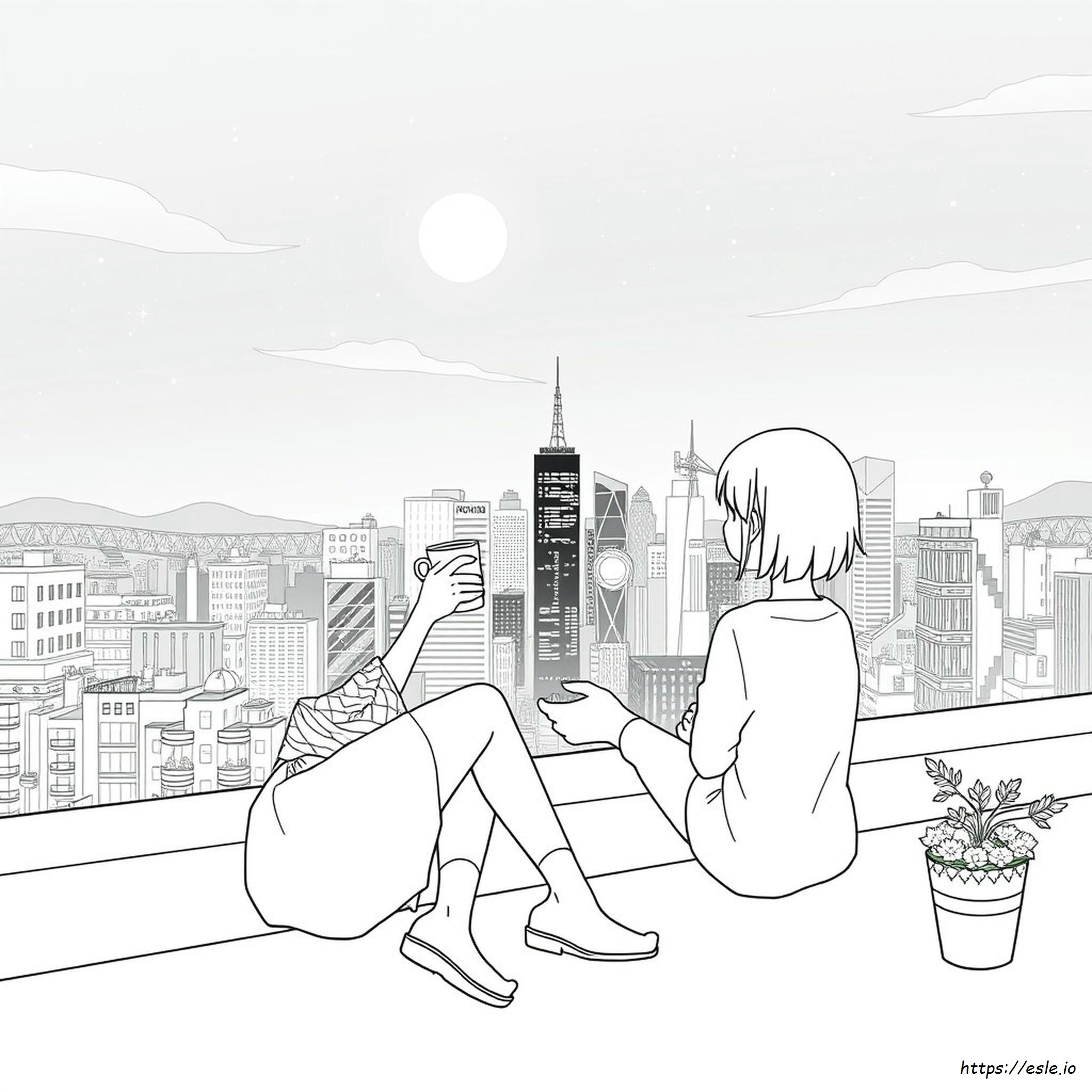 Anime Black And White Coloring Pages