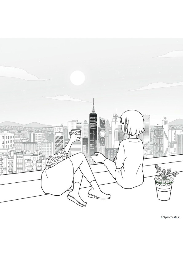 Anime Black And White Coloring Pages