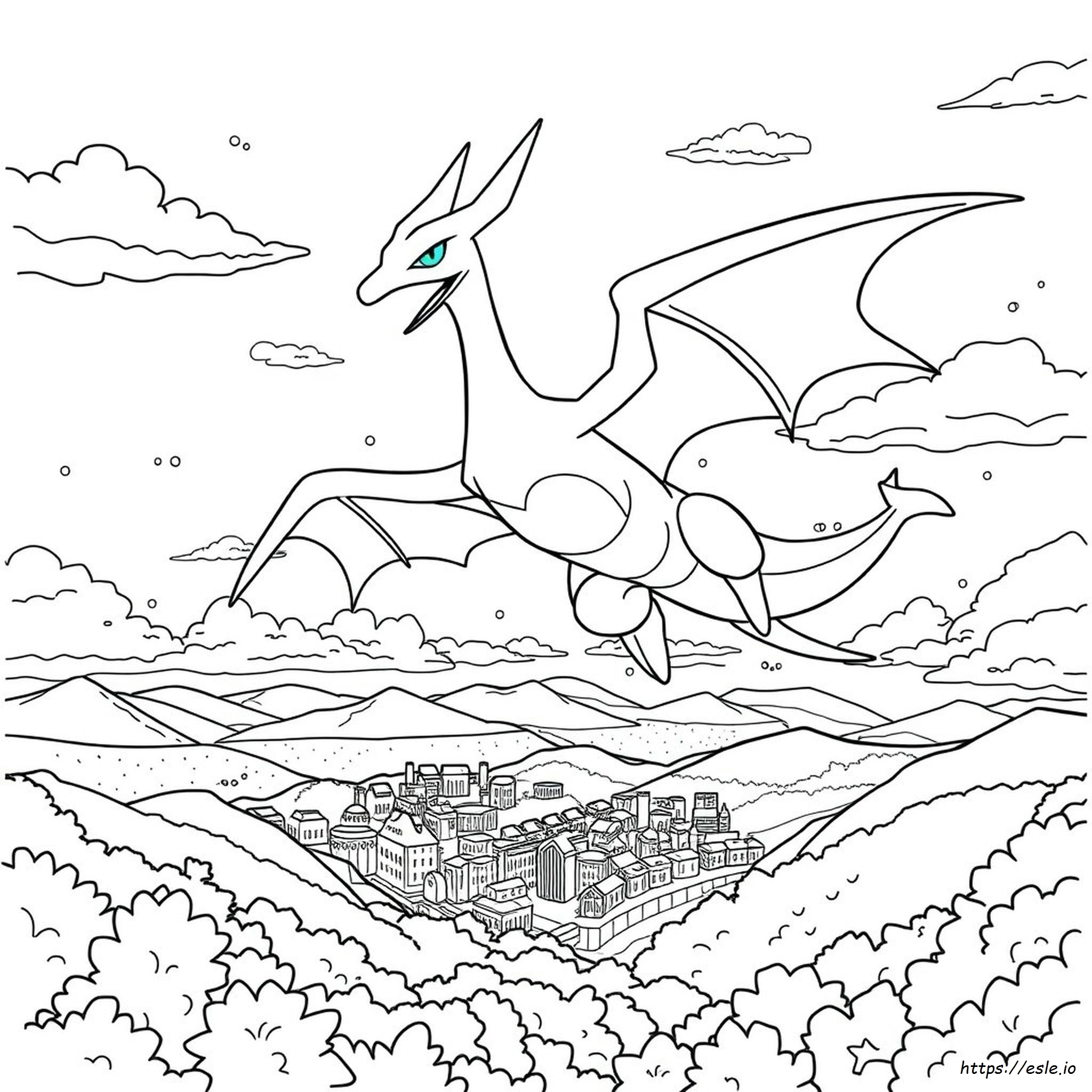 Rayquaza Pokemon Colouring