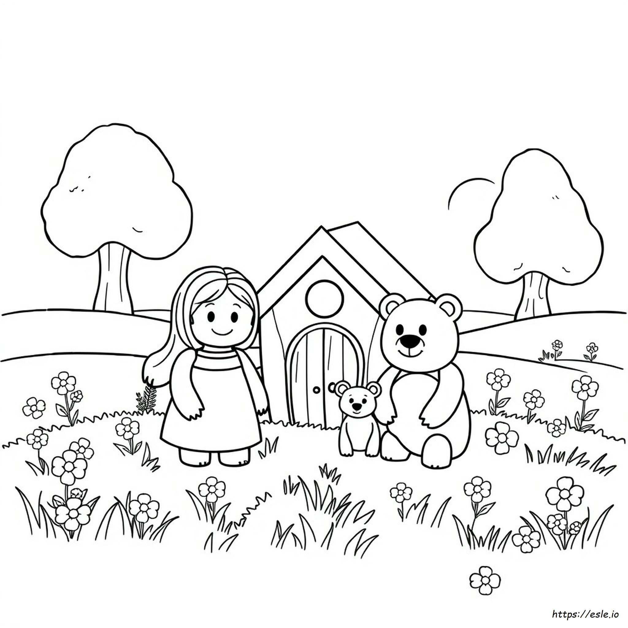 Goldilocks Coloring Pages Printable