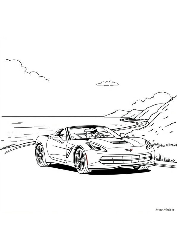 Corvette Para Colorir