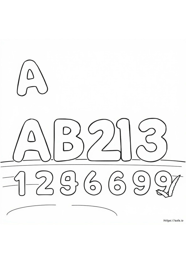 Abc And 123 Coloring Pages