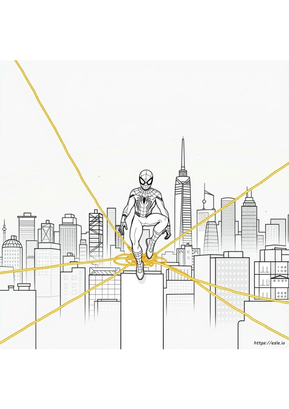 Golden Spiderman Coloring Pages