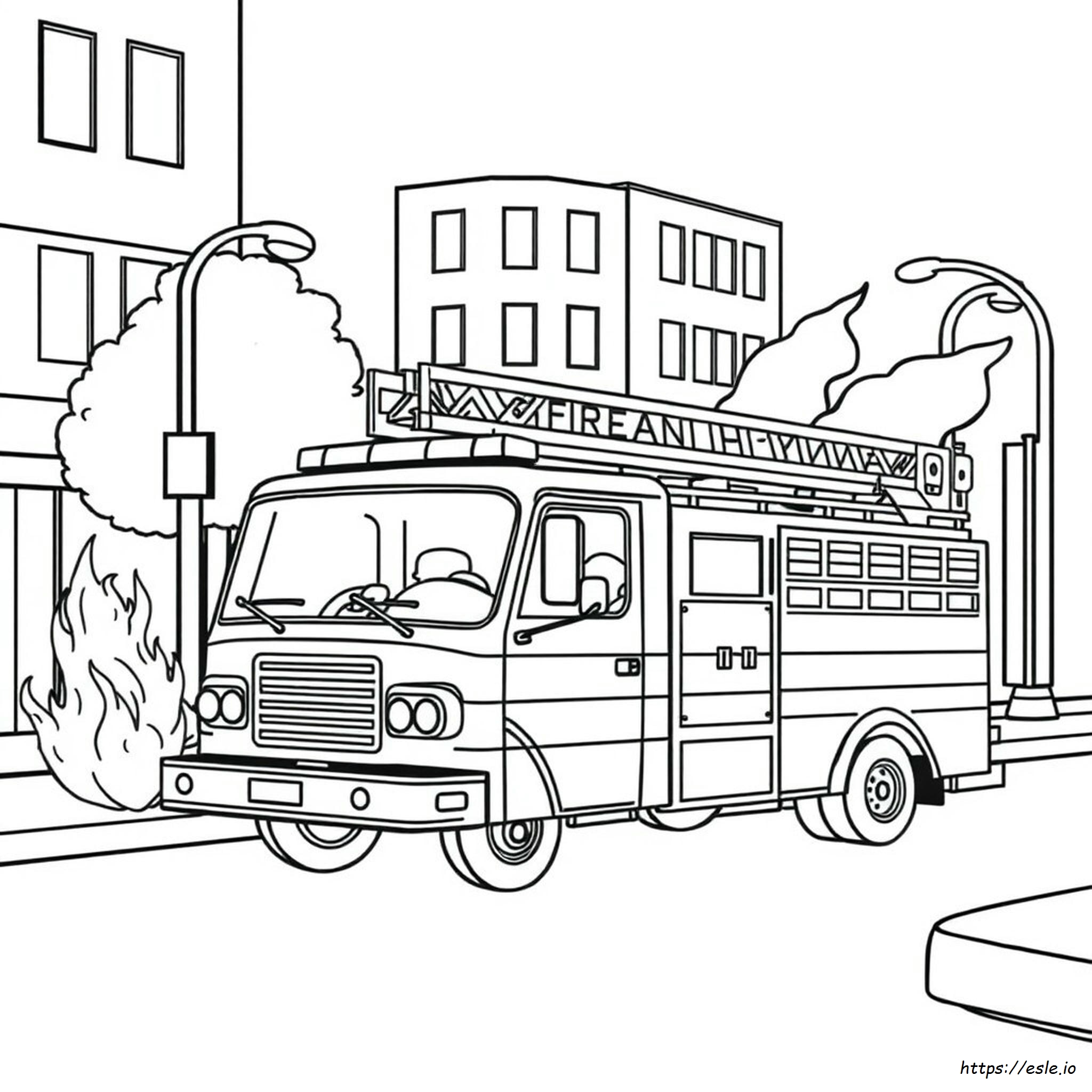 Fire Truck Coloring Pages Pdf