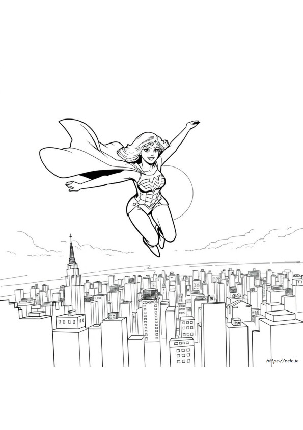 Supergirl Coloring Pages Printables