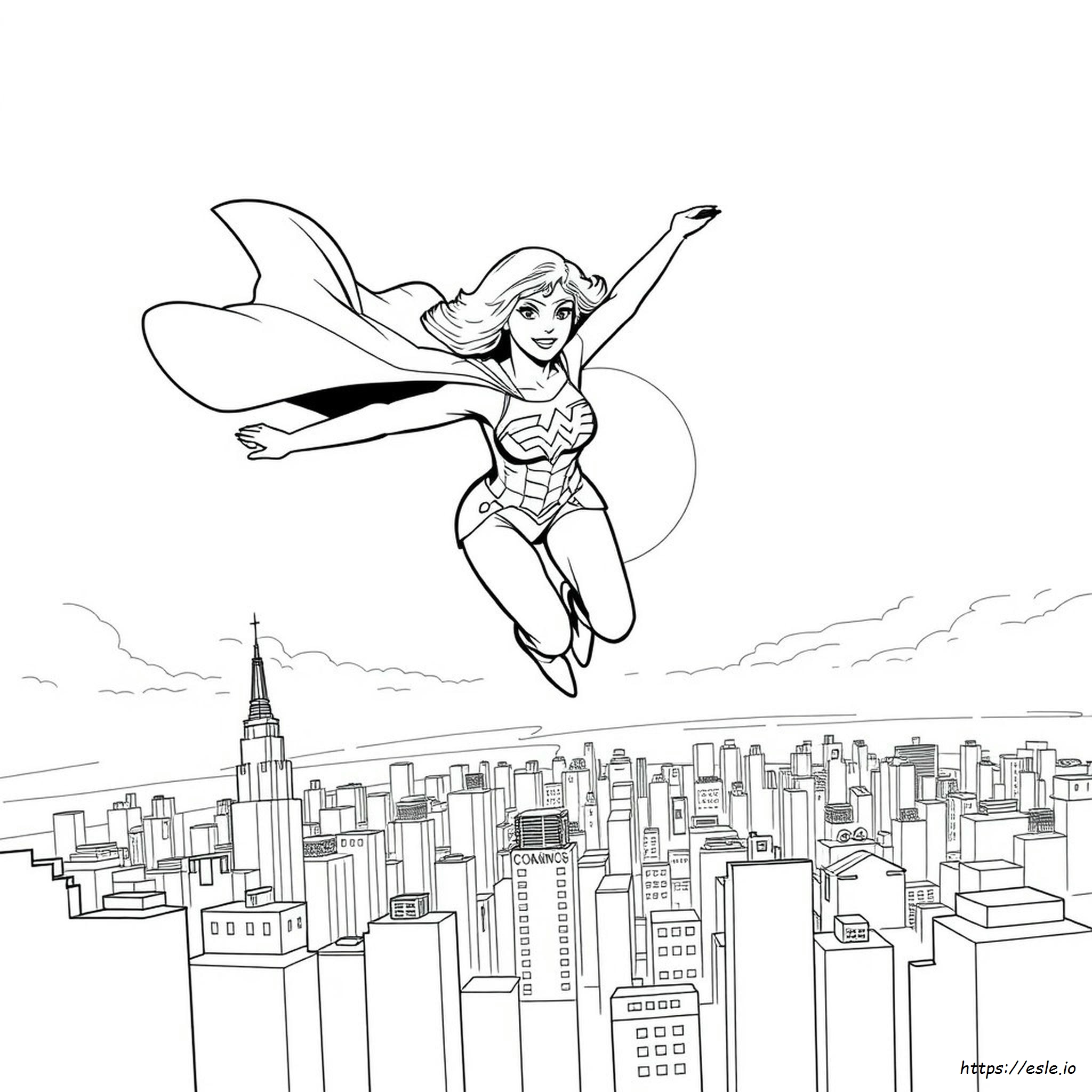 Supergirl Coloring Pages Printables