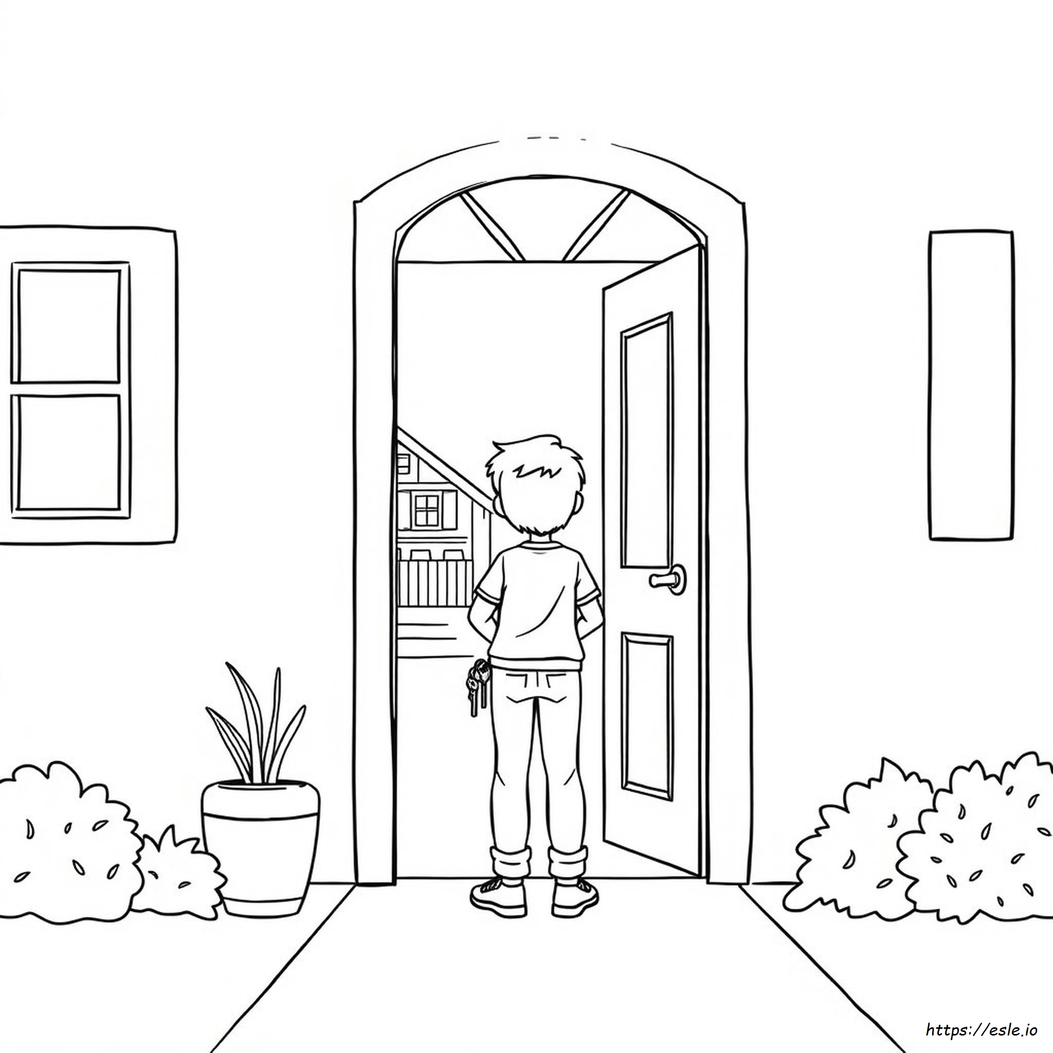 Puerta Principal Para Colorear
