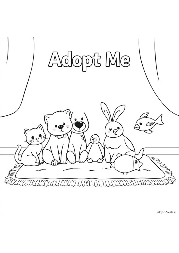 Adopt Me Coloring Pages All Pets
