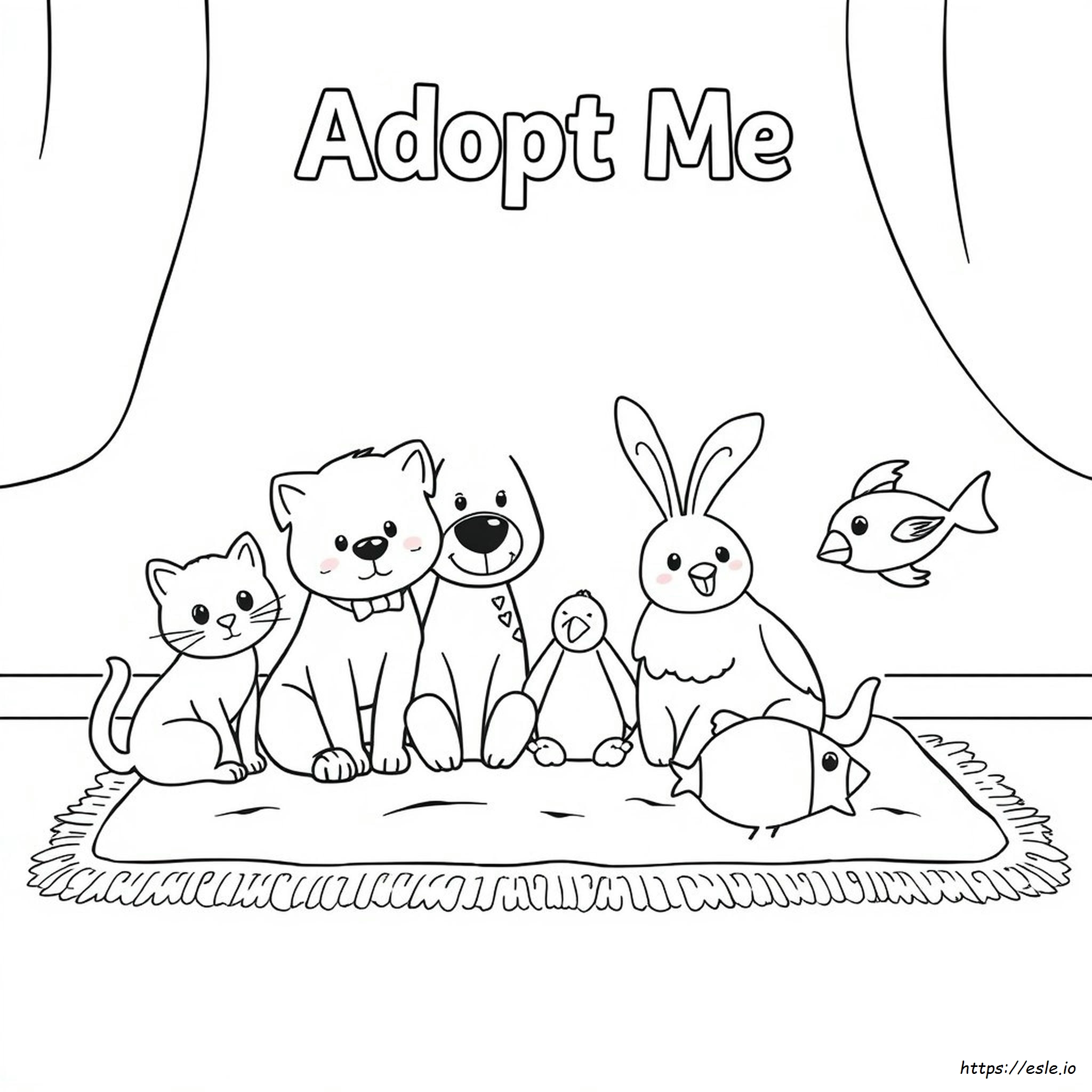 Adopt Me Coloring Pages All Pets