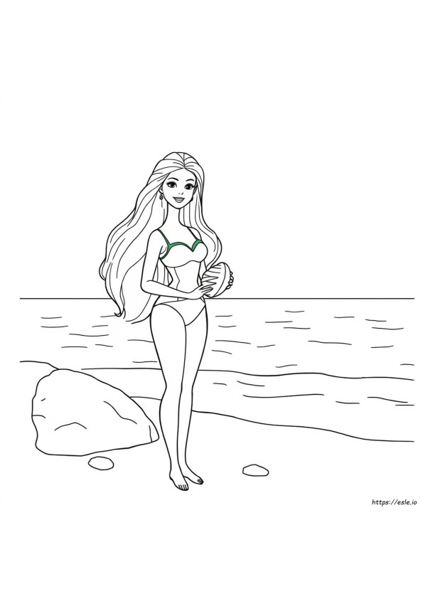 Barbie Doll Colouring Pictures