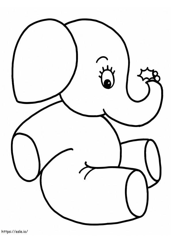 Elephant Mignon coloring page