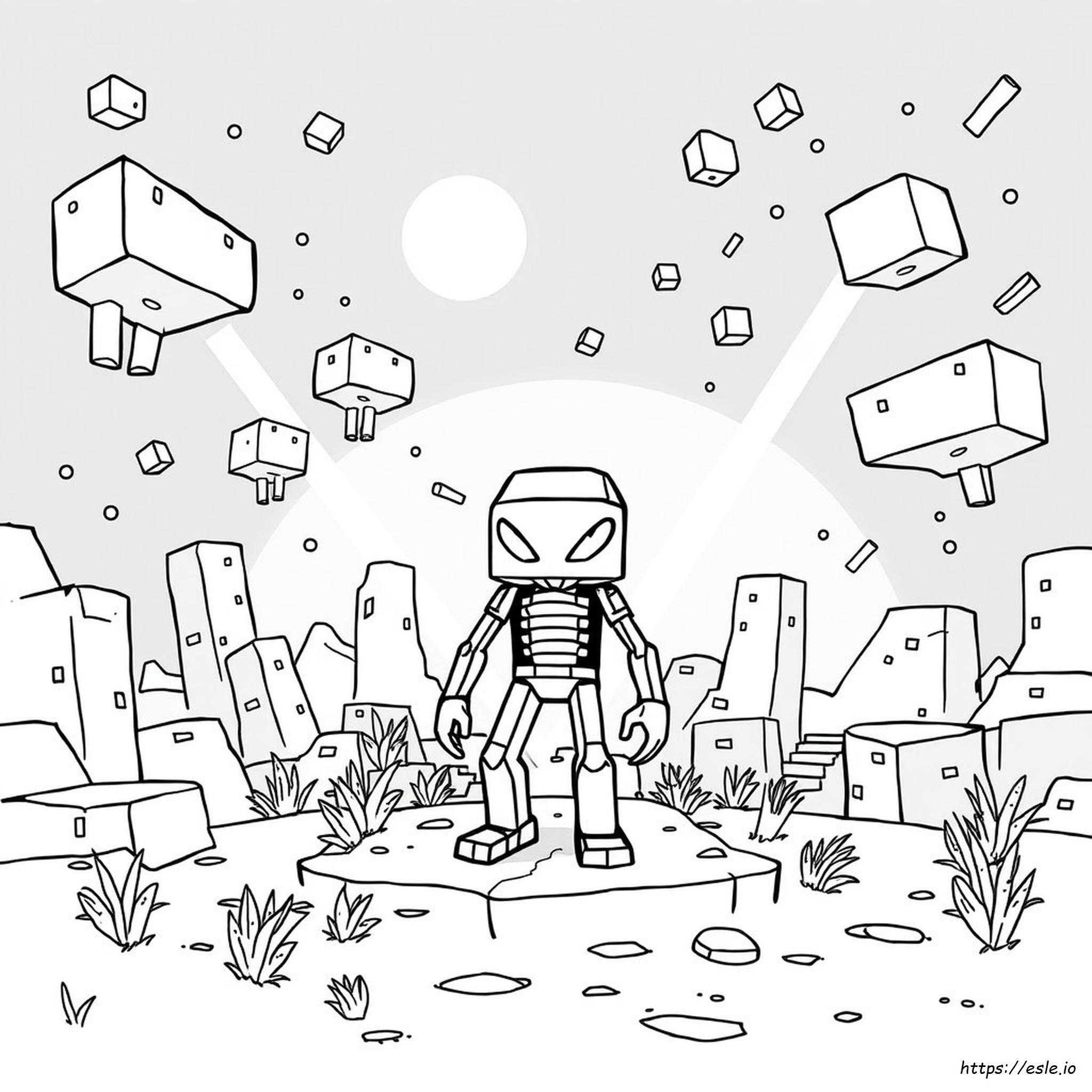 Mutant Enderman Coloring Pages